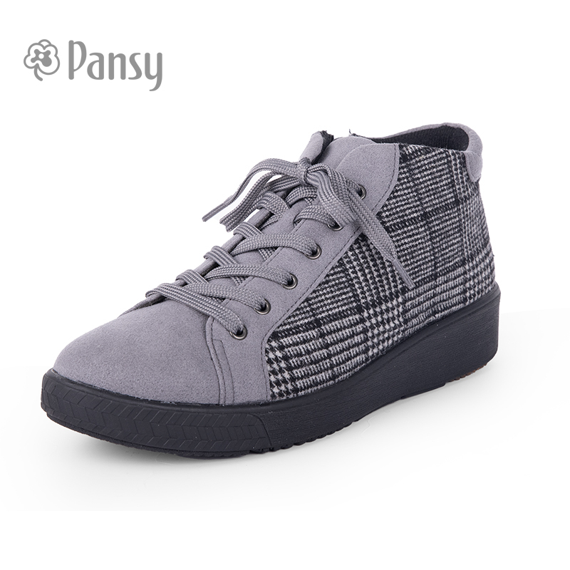 Pansy日本新秋冬健步鞋单鞋HD4045·浅灰色
