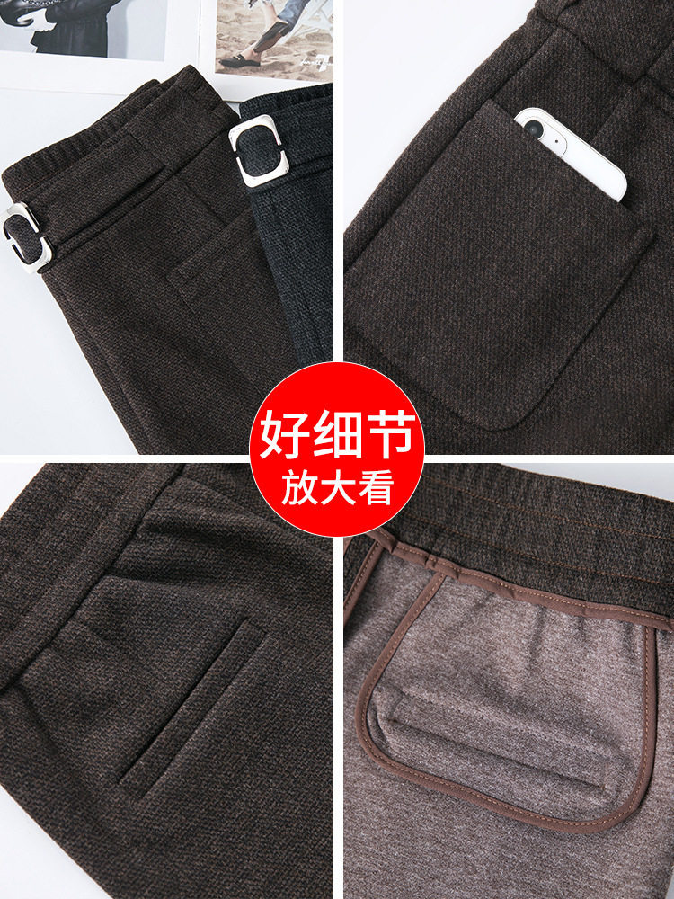 【大牌代工厂出品】和顺圣厚款醋酸羊毛呢阔腿裤2939·灰咖色