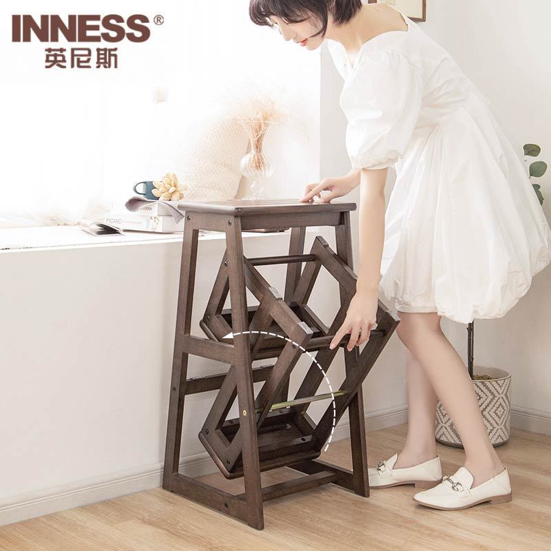 英尼斯（INNESS）实木二层梯凳·白色