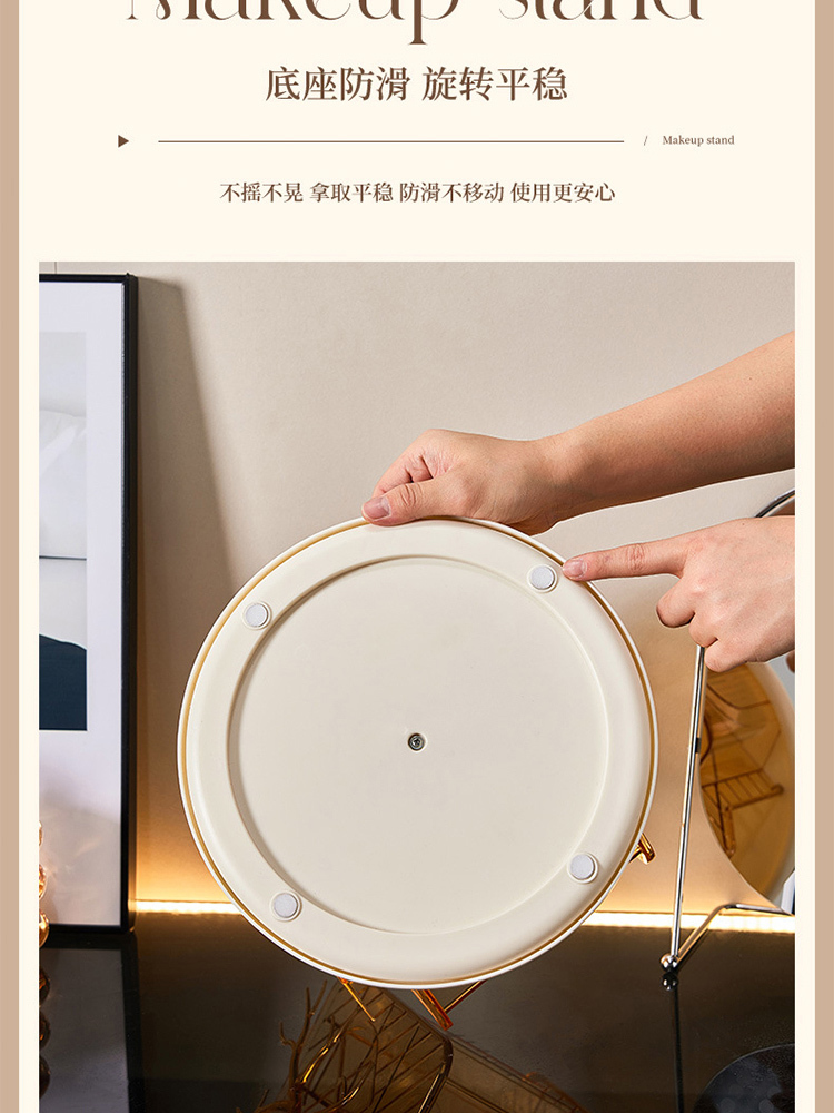 桌面护肤品化妆品收纳盒高端挂件梳妆台首饰架·透明
