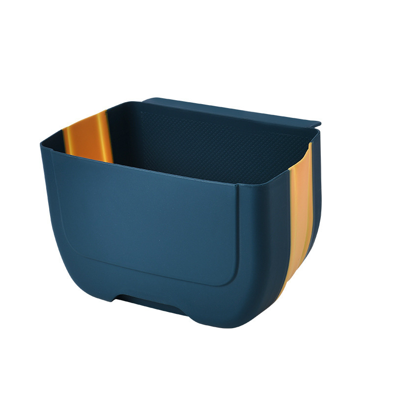 弘桦厨房挂式折叠垃圾桶2个装X8007·蓝黄