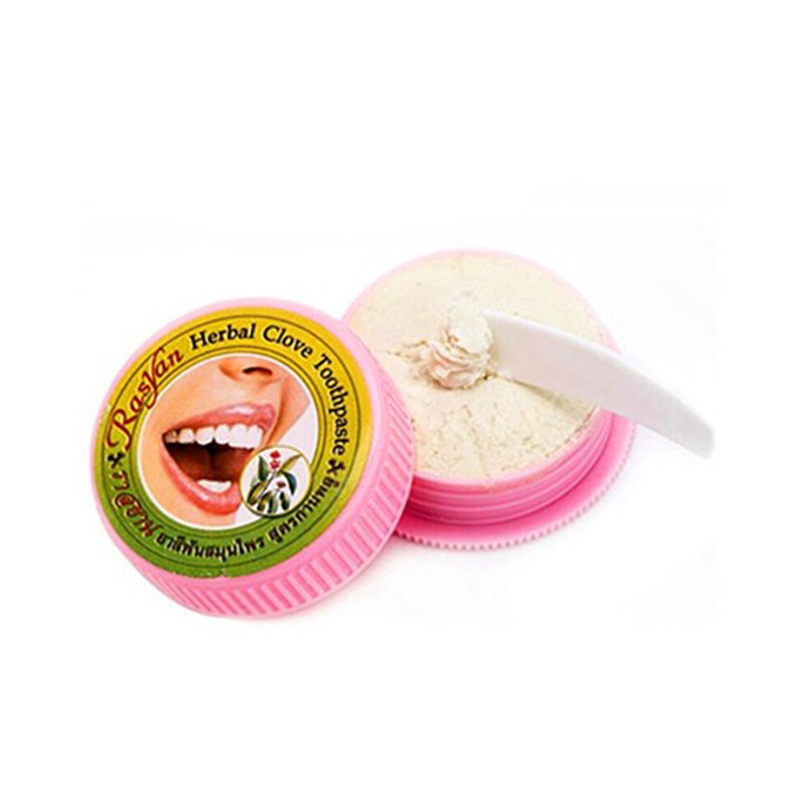 泰国rasyan牙粉亮白去烟茶渍黑黄渍口臭25g