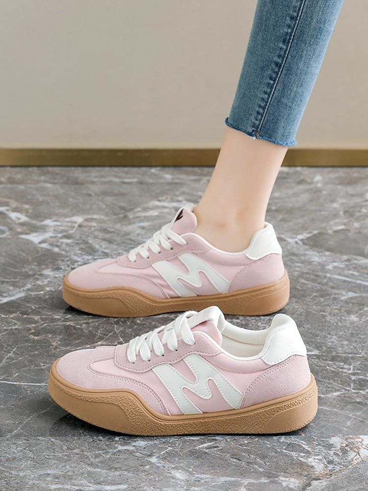 春秋简约皮面增高运动板鞋德训鞋TQ102#·米色