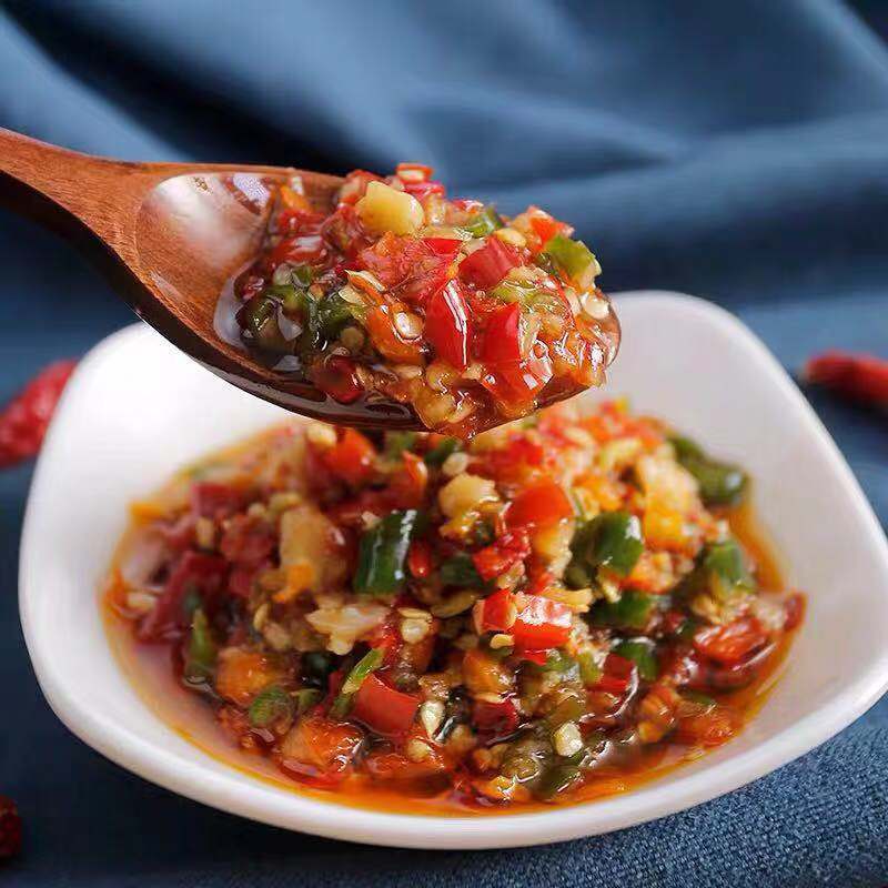 古蜀味道 四川手工香辣拌饭彩椒酱210g*4瓶