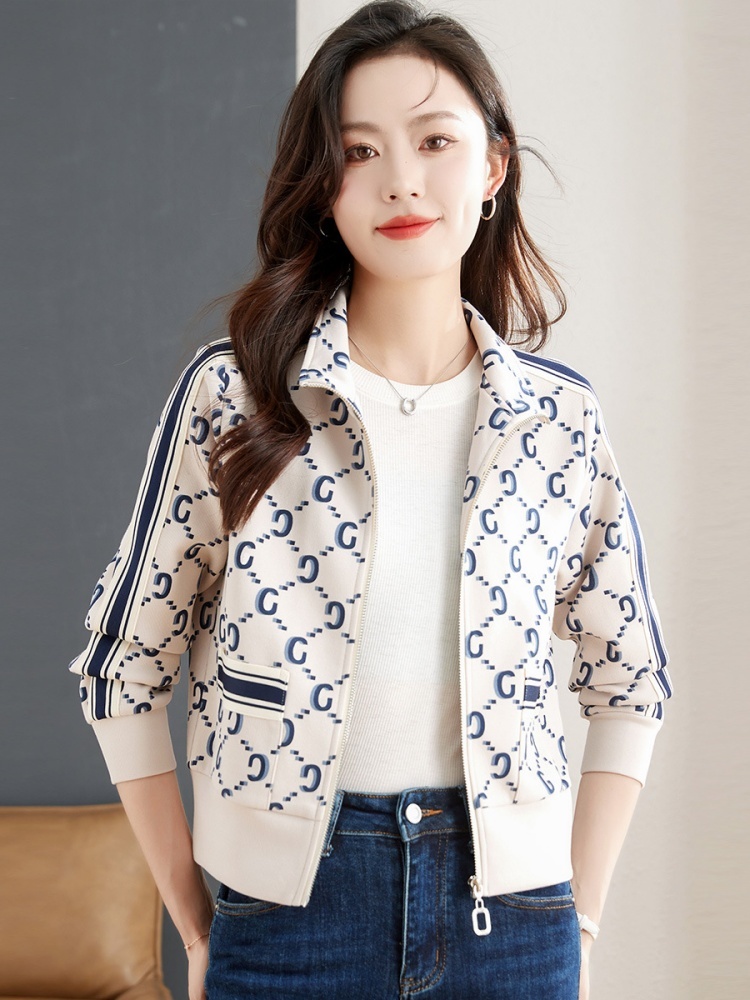 轩凌子时尚立领短款外套S92333037Y·宝蓝色