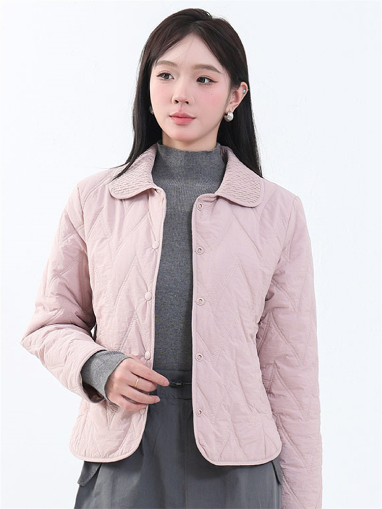 天幕韩版暖羊百搭气绒服·粉紫色