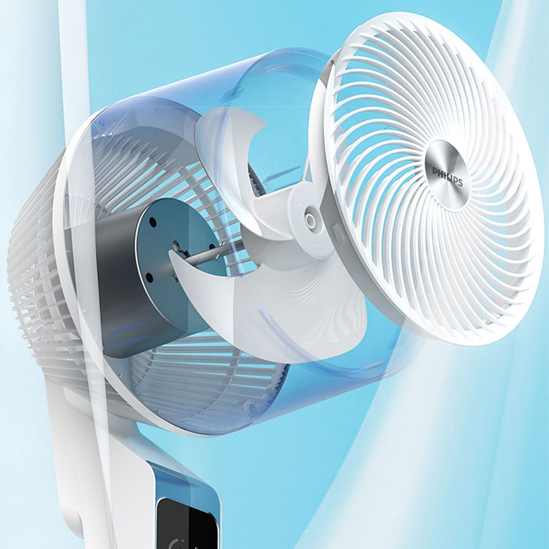 飞利浦空气循环扇家用电风扇遥控立式涡轮风扇落地电扇节能办公室卧室·白银ACR2142CF