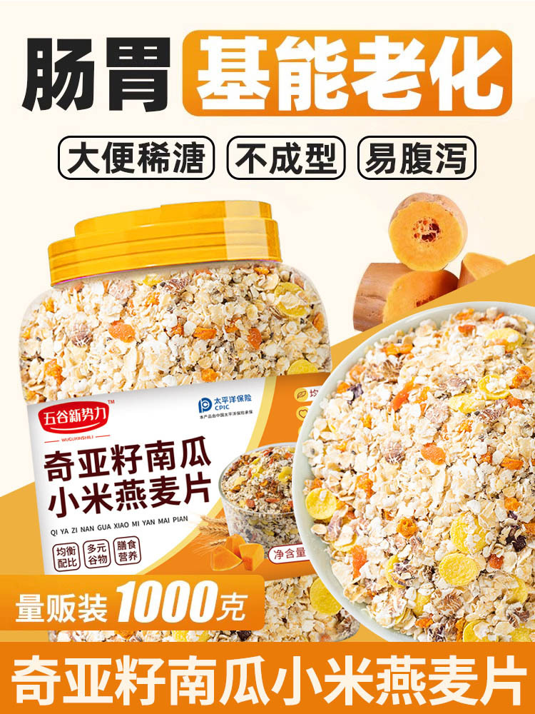 新势力 奇亚籽南瓜小米燕麦片 1000g*1罐