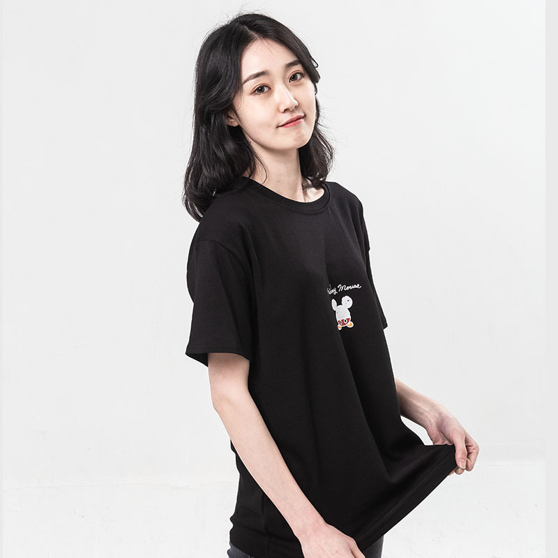 【亲子款】梦丝逸男女2020新款韩版T恤·黑色成人款