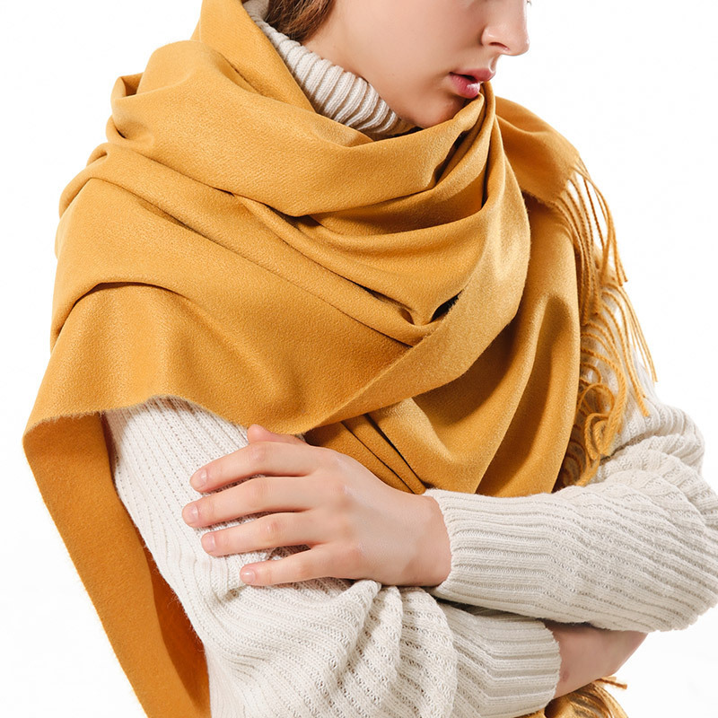 2米 羊毛纯色围巾 （礼盒装）·浅灰色