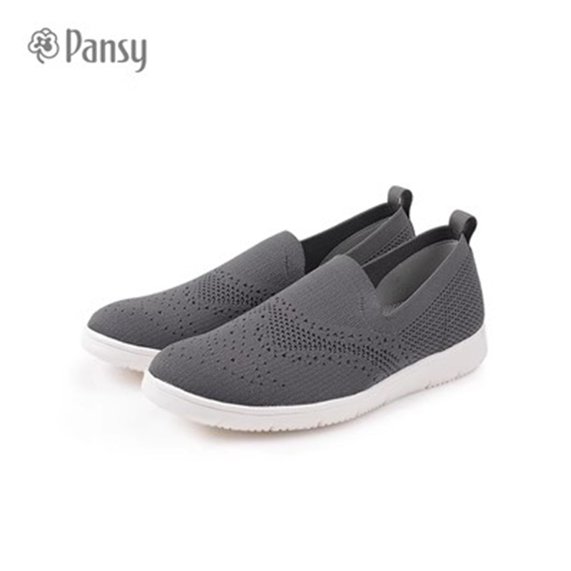 【上新】Pansy男鞋透气飞织网布轻便防滑软底HDN1050·灰色