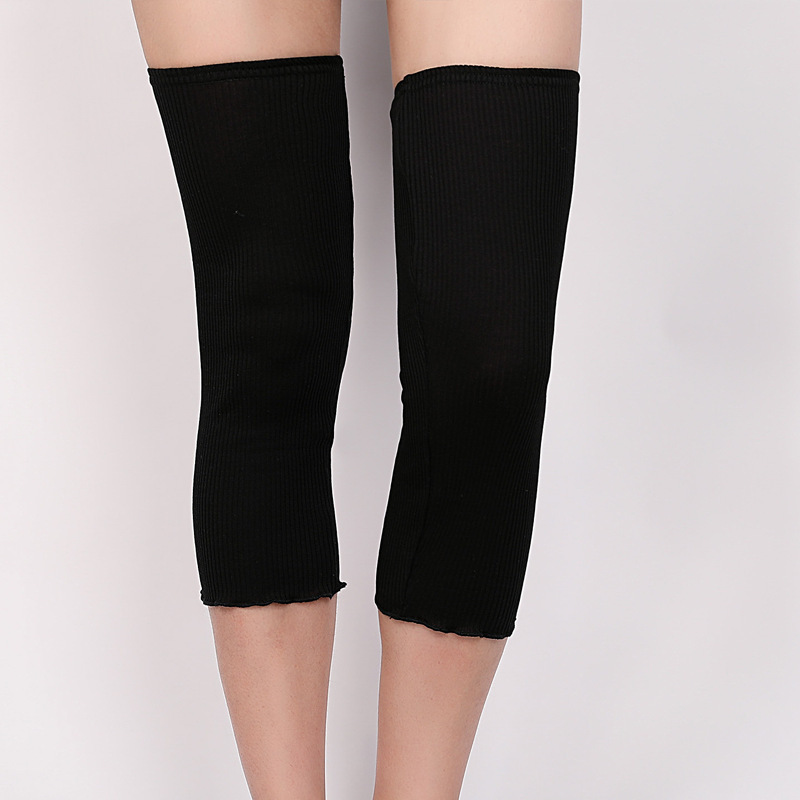 2副装蚕丝拉绒弹力老寒腿护膝蚕丝棉四季薄款2副装