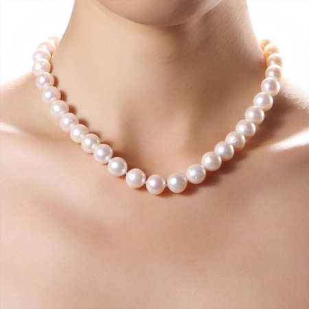 温书院 珍珠项链10-11mm巴洛克珍珠强光泽高品质搭925银扣配高档礼盒