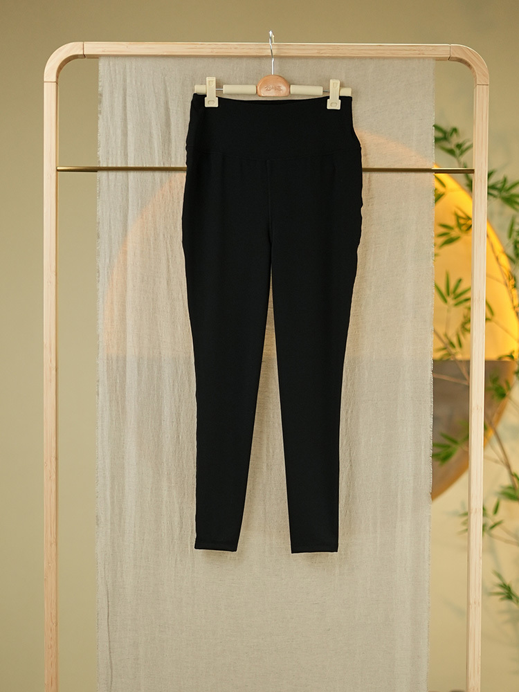 锦｜桑蚕丝针织瑜伽裤K171·黑色