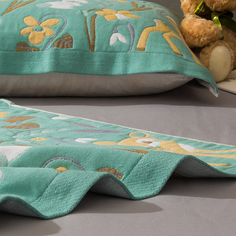 新款升级加厚全棉纱布八层枕巾50x80cm±2cm/对·绿野仙踪