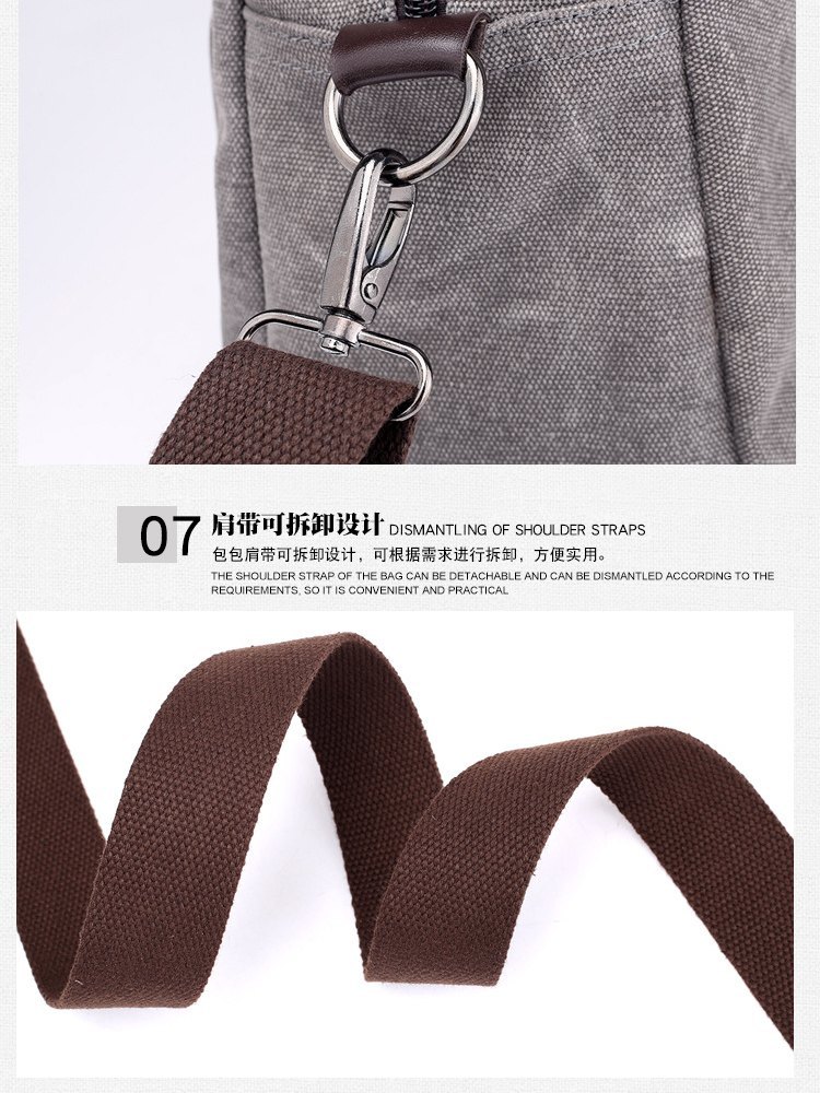 KVKY三袋分区轻便帆布包5081·黑色