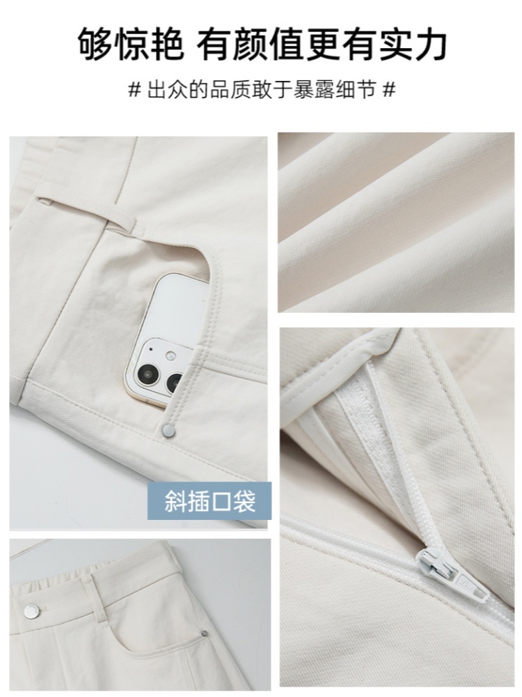 【大牌代工厂出品】和顺圣棉感后松紧阔腿九分裤3059·藏青色