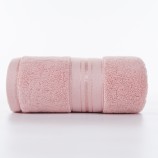120g酒店丝缎毛巾-粉色
