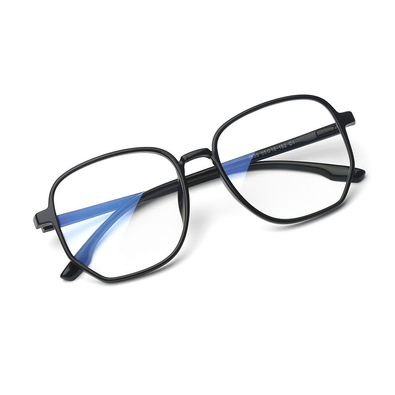 骊佳LJGOOD韩版大框防蓝光护目镜网红同款眼镜1535·黑色