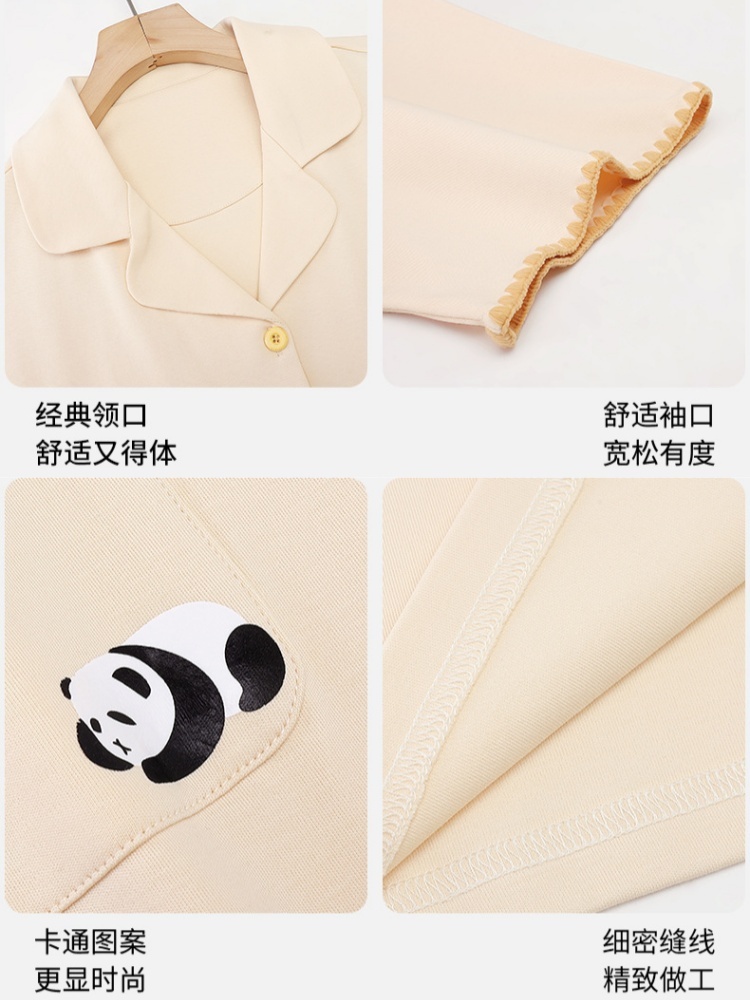 【100棉】安曼短袖短裤开扣家居服5042·YA5044