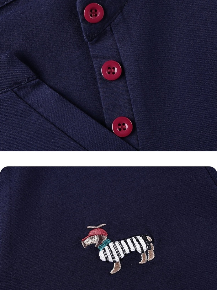 【95精梳棉】轩凌子小V领刺绣短袖T恤S92524022·白色