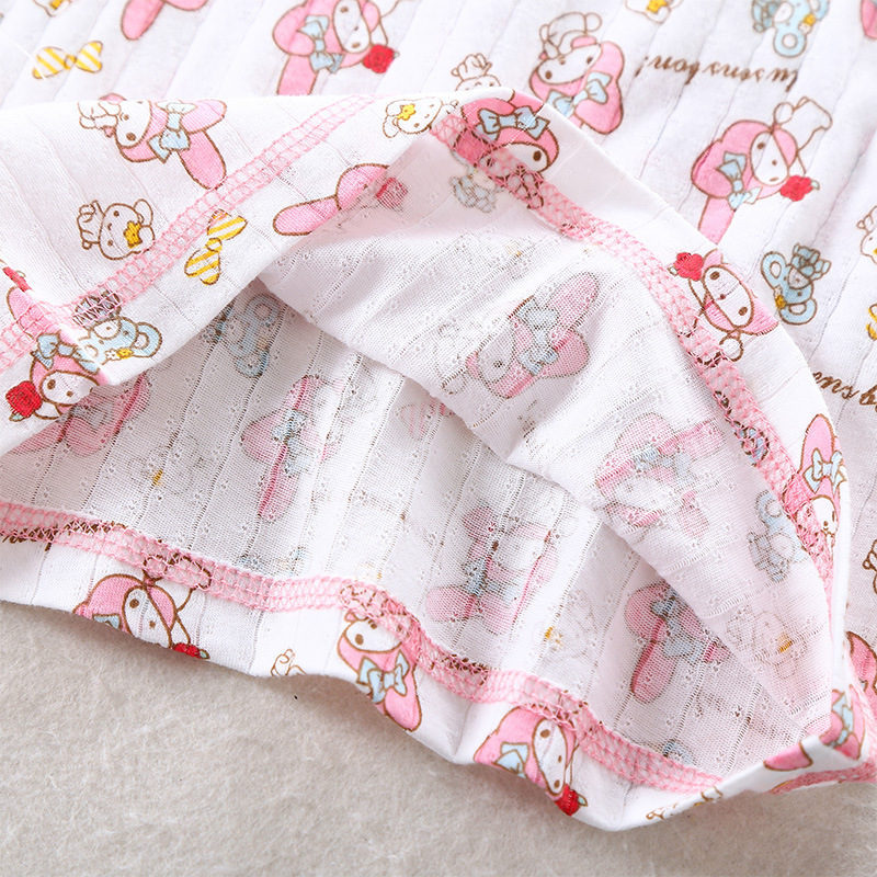 出口3件组-纯棉无袖小吊带宝宝睡衣背心·可爱兔