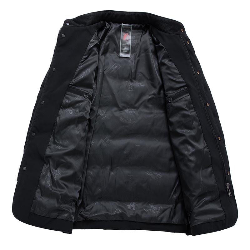 80灰鸭绒太子龙男士立领简约休闲中长款羽绒服9032深酒红深酒红