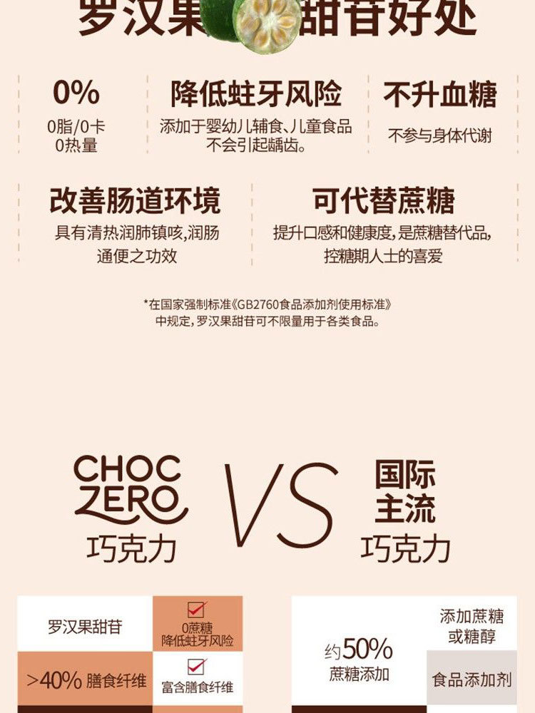 CHOCZERO®零巧50%黑巧克力榛子海盐排块 170克/袋（15片）*1袋