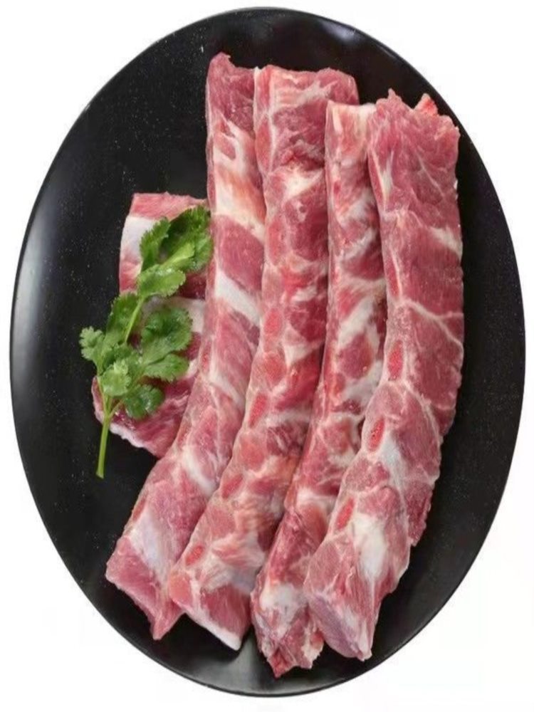 【冷链发货】黑猪肋排 1kg*2袋 散养黑猪 肋骨 排骨 源头直发