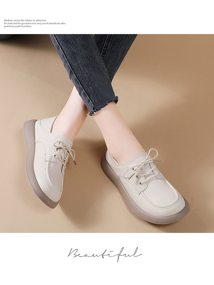 【一鞋两穿 牛皮软底】新款英伦风舒适圆头百搭乐福鞋·黑色