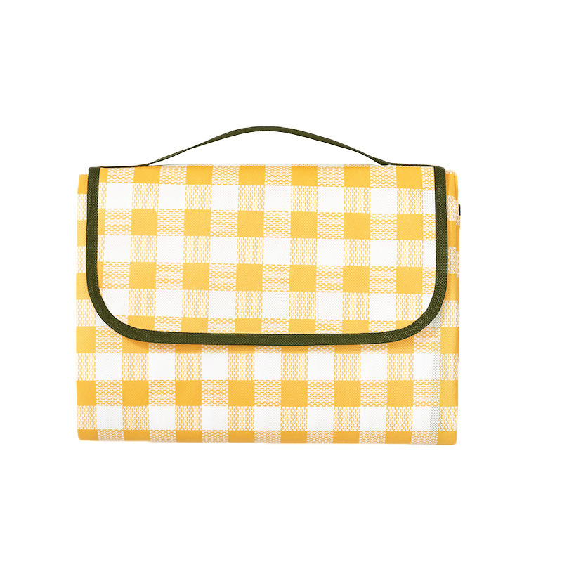 野餐垫防潮垫加厚野餐布户外用品便携防水2个·黄色