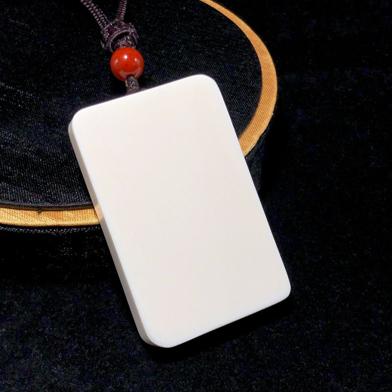 京城尚御坊精雕猛犸象牙意境吊牌-拈花一笑