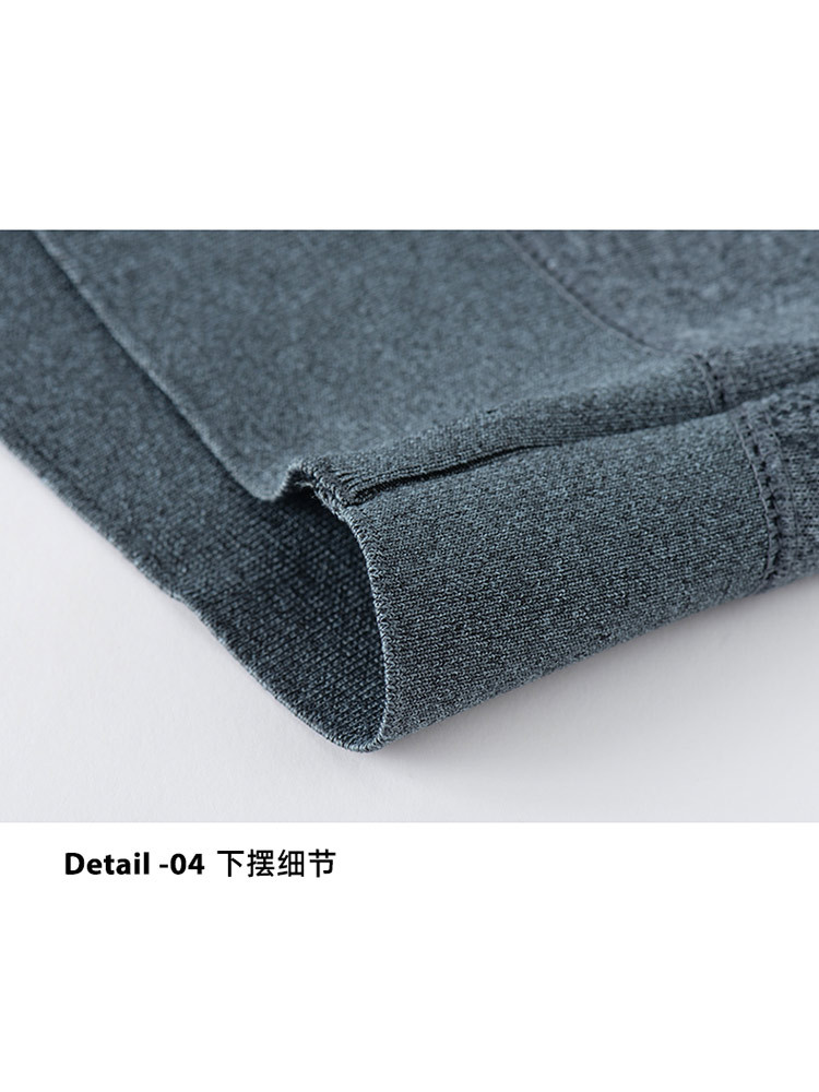 【加绒加厚】罗蒙男士针织假两件衬衫秋冬保暖毛衣男S2Z111277·蓝灰