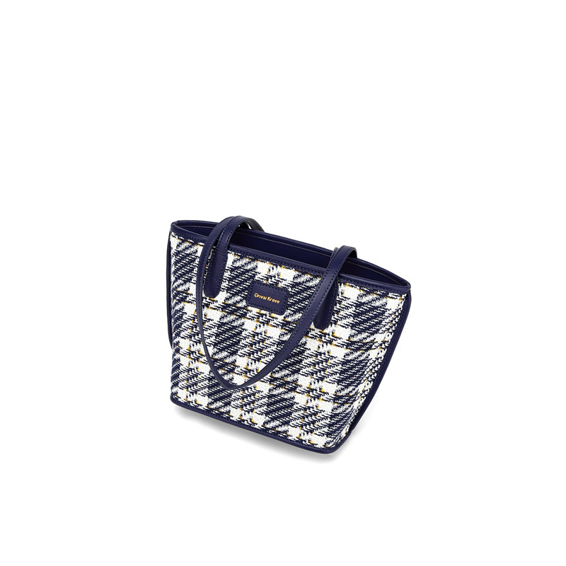 CinvaiKrose菜篮子包包潮水桶包女手提包购物单肩包女包B6175·靛蓝
