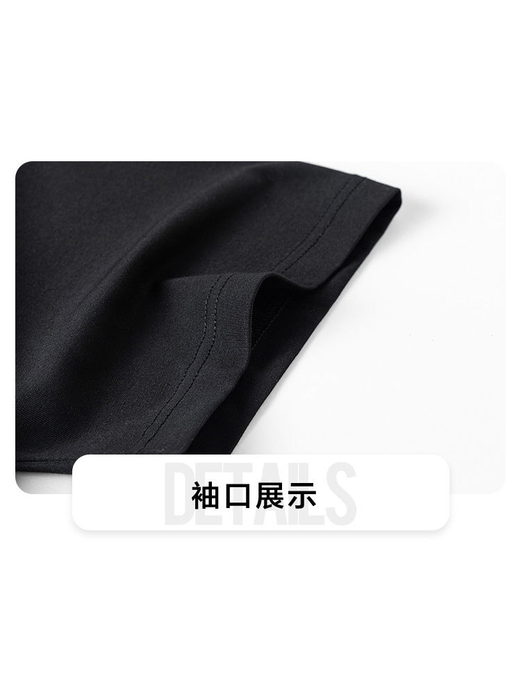 罗蒙短袖t恤男休闲潮流短袖14LP50284·黑色