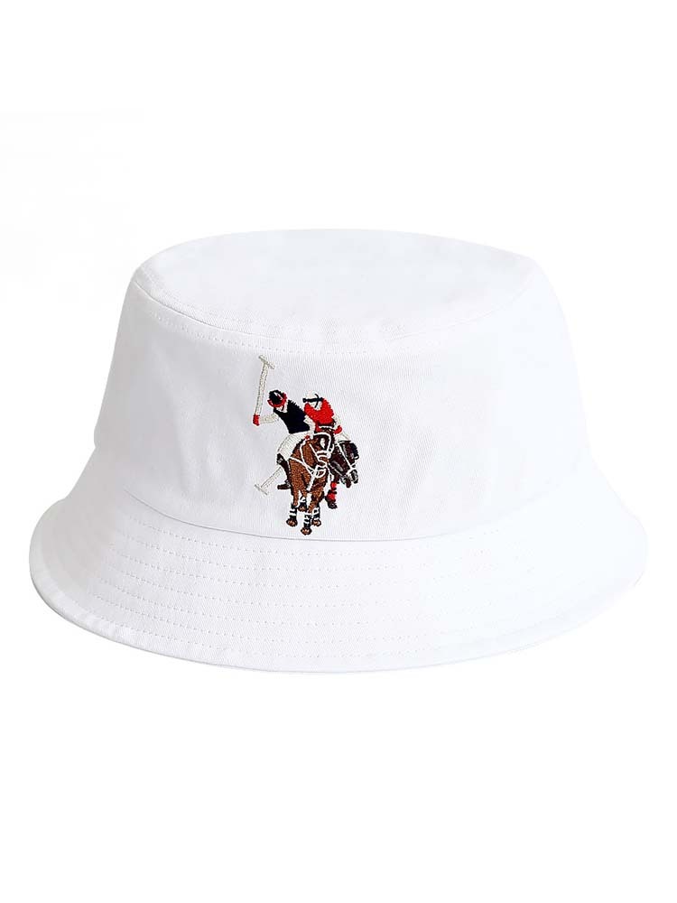 U.S.POLO ASSN.太阳帽夏季百搭遮阳渔夫帽020·白色