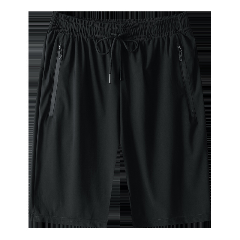 爆款2件组 新款240斤可穿舒适速干五分裤·黑色+灰色