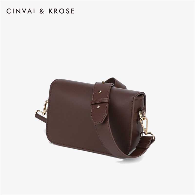 CinvaiKrose 包包女女包斜挎包流行时尚潮流单肩包B6090·拿铁棕