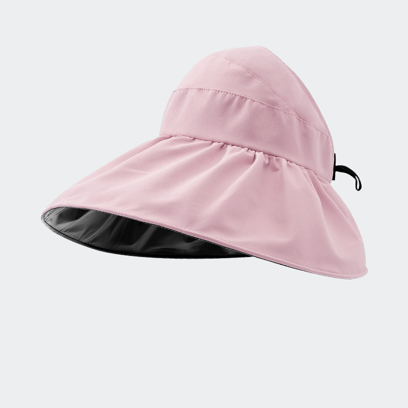 黑胶涂层 空顶外防紫外线可折叠遮阳帽·黑色