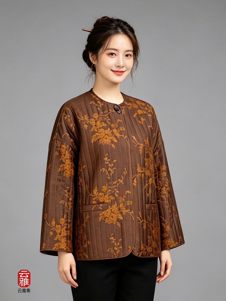 锦桑蚕丝羊毛棉服JCYJ20260340·棕色