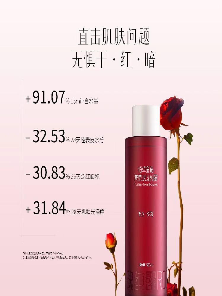 【两瓶福利】佰草童话 玫瑰纯露 500ml/瓶（赠：小喷雾）