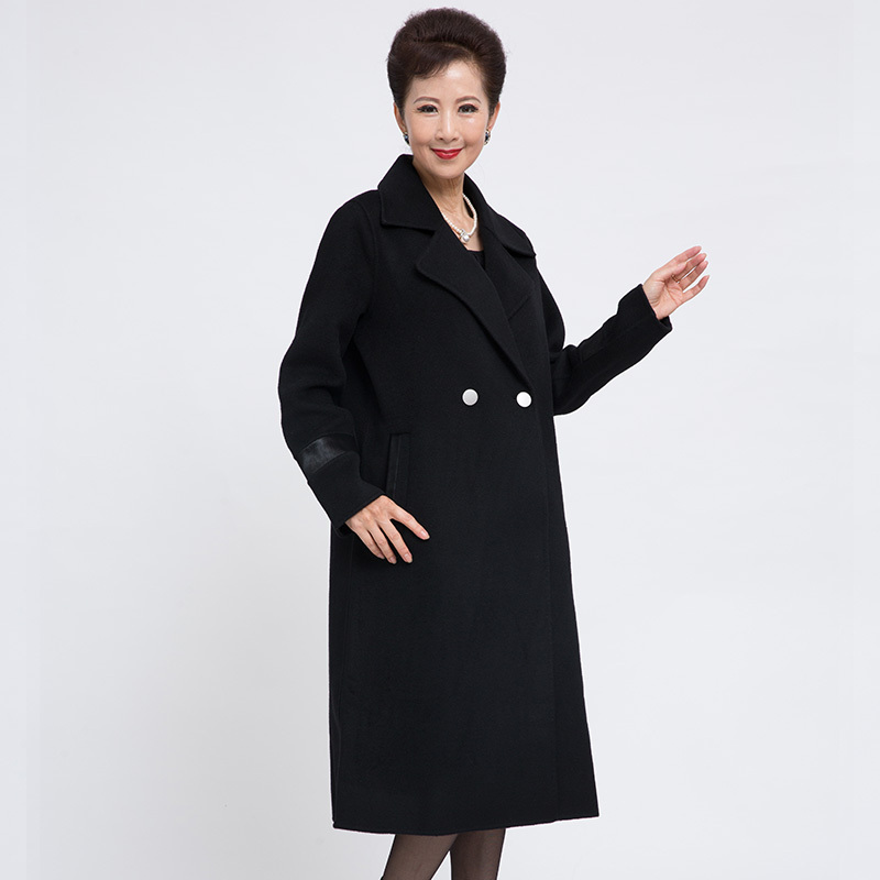 尚街 高贵典雅纯羊毛大衣(SJ18258003)·黑色  黑色