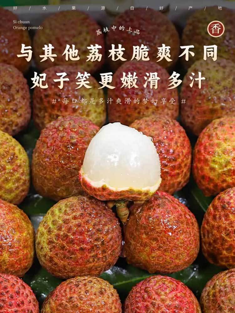 海南-新鲜妃子笑荔枝4.5-5斤装(顺丰快递）
