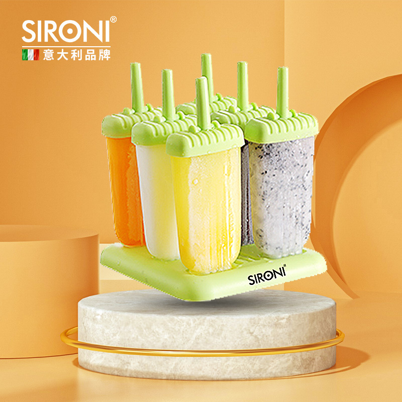 斯罗尼（SIRONI) 冰棒磨具 6支装*2冰淇淋雪糕直纹模具·冰棒型