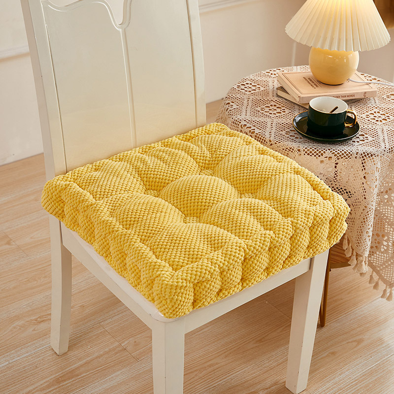 KATES HOME菠萝绒保暖坐垫1只装·黄色