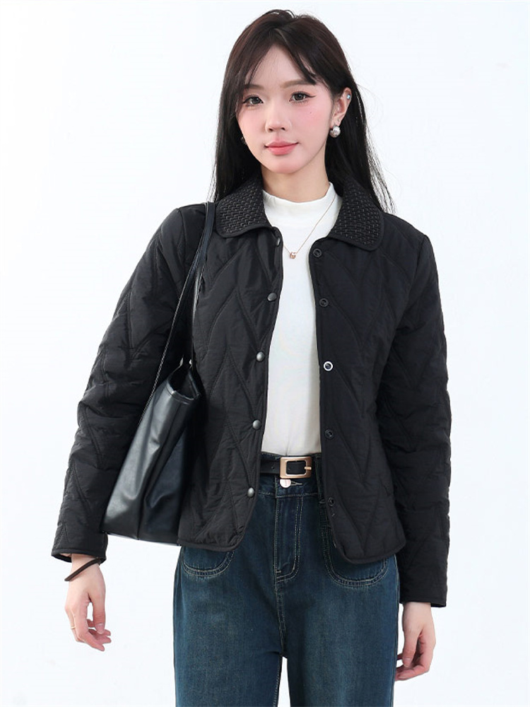 天幕韩版暖羊百搭气绒服·经典黑