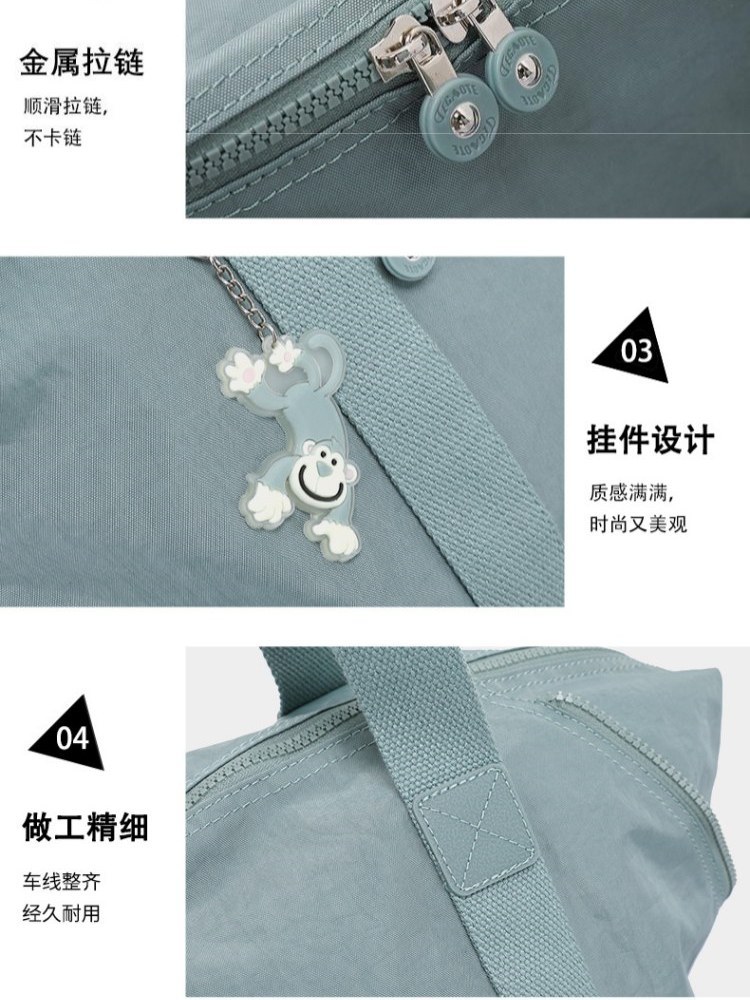 【大牌同款】特高特轻便大号斜挎手提变形包1216·蓝灰