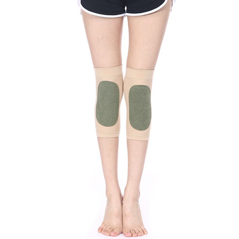雀说 2个装夏季空调房保暖护膝男女薄款加绒防寒护腿 8205·肤色绿绒