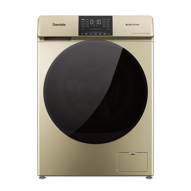 达米尼全新10KG变频滚筒洗衣机金色升级款