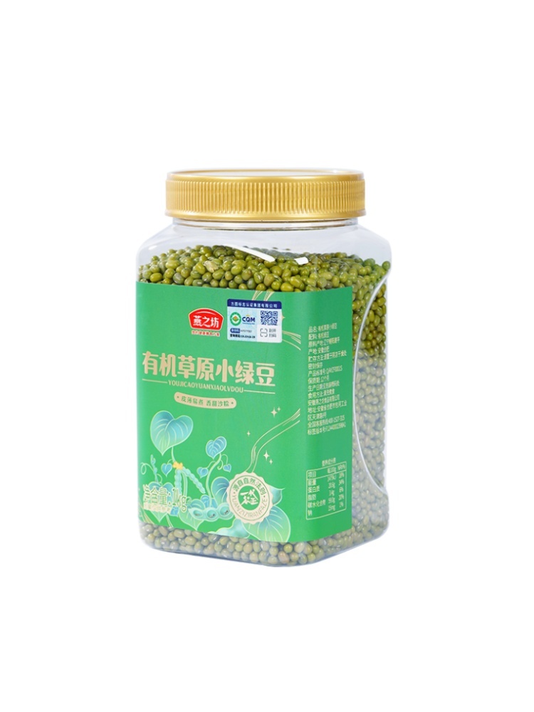【燕之坊】有机草原小绿豆1kg*4罐+有机金玉黄小米500g